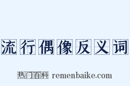 流行偶像反义词是什么意思的图片